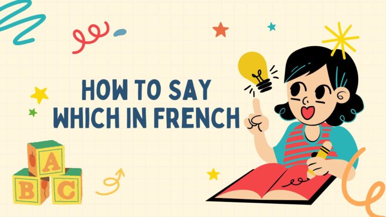 How To Say Which In French